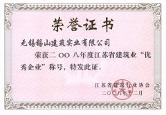 2008年度江苏省建筑业优秀企业